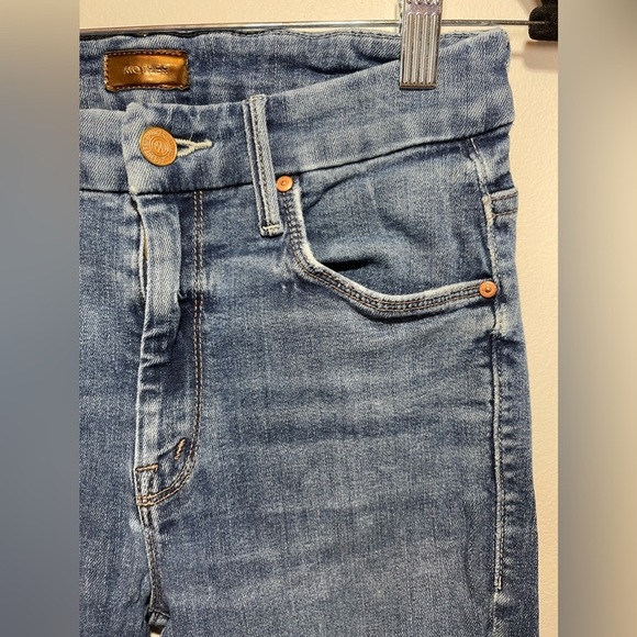 MOTHER Jeans Women’s Size 25 High Waisted Looker Ankle Fray in Walking on Coals - Picture 7 of 14